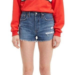 Levi 501 Original Women’s Short - size 28 in indigo blue